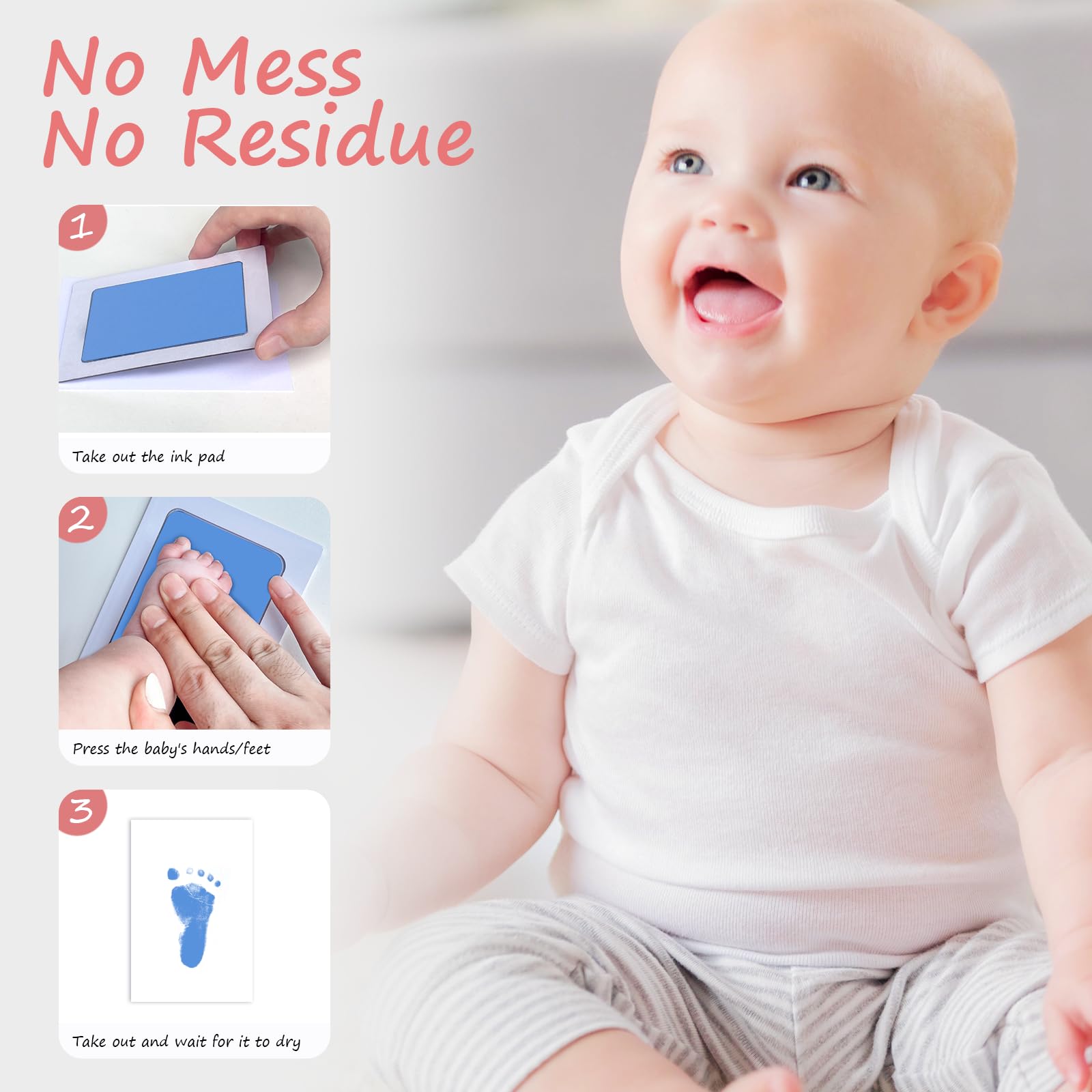 Tubuui Clean Touch Ink Pad closeup highlights safe, residue-free impressions.