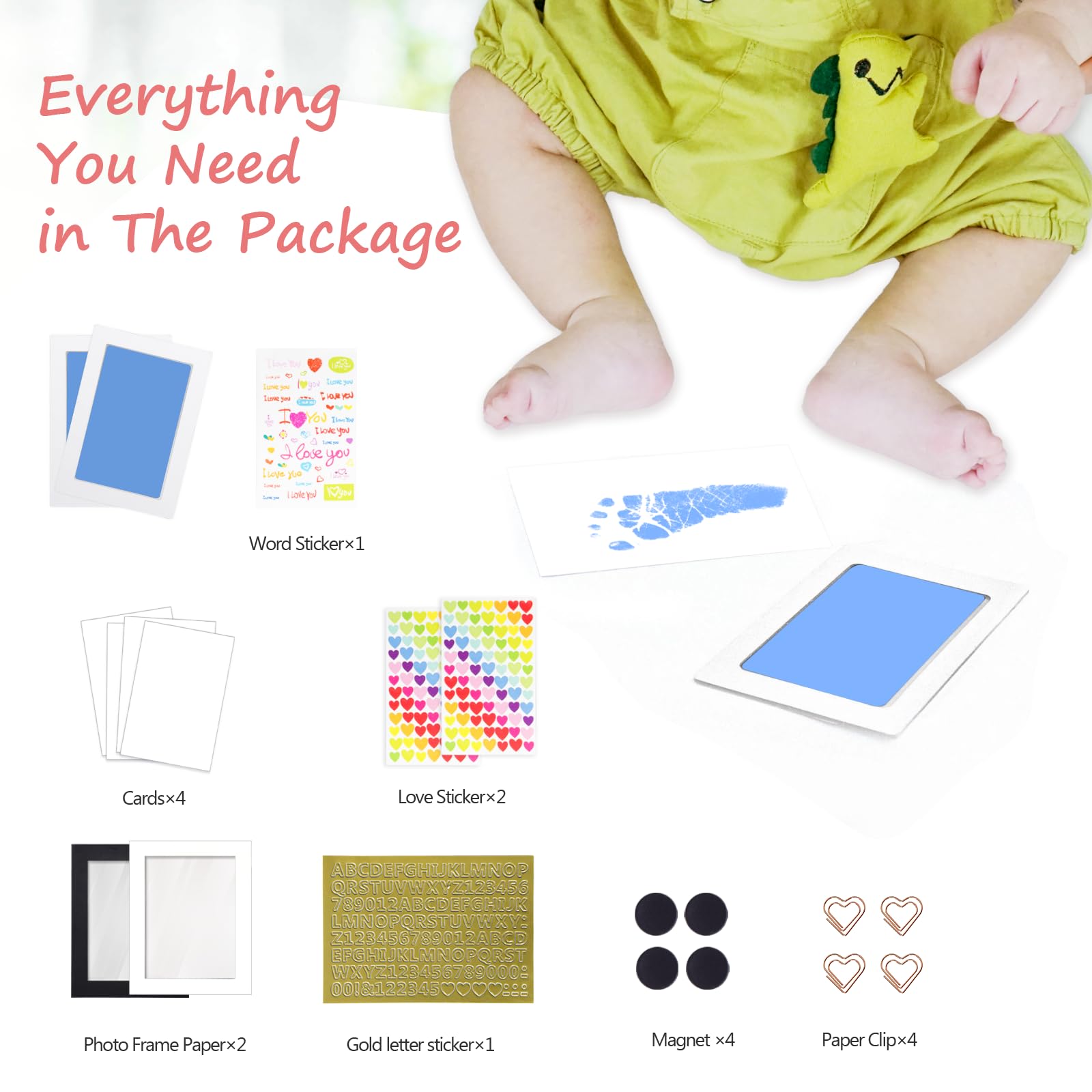 Tubuui Dog paw print kit setup enables easy pet keepsake prints.