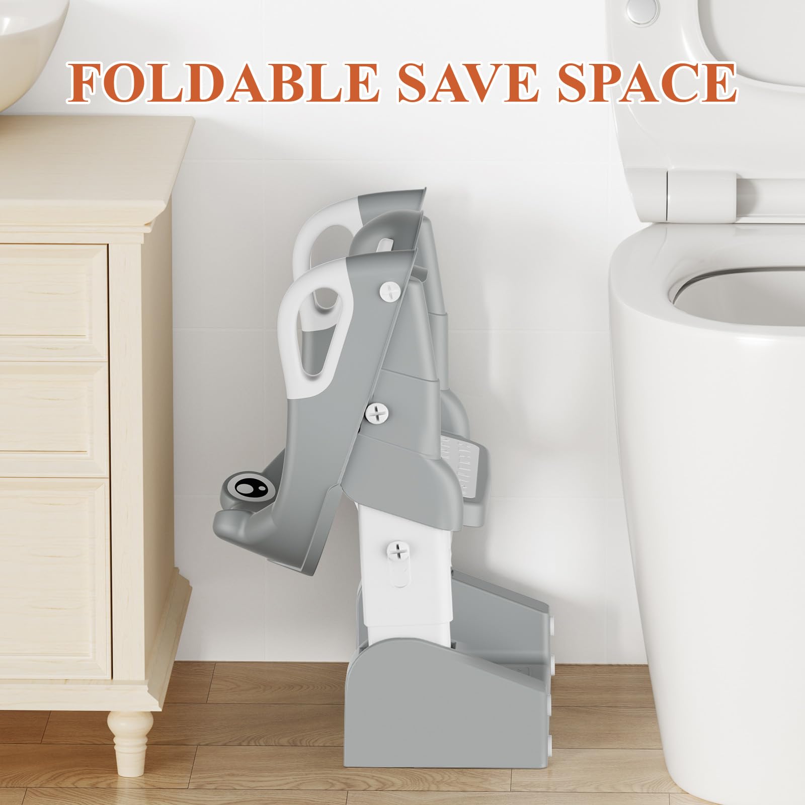 TuckInn Potty Seat fits standard toilets for easy integration.