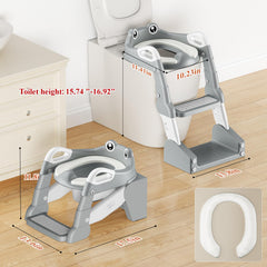 TuckInn Potty Seat side view highlights compact design for small bathrooms.