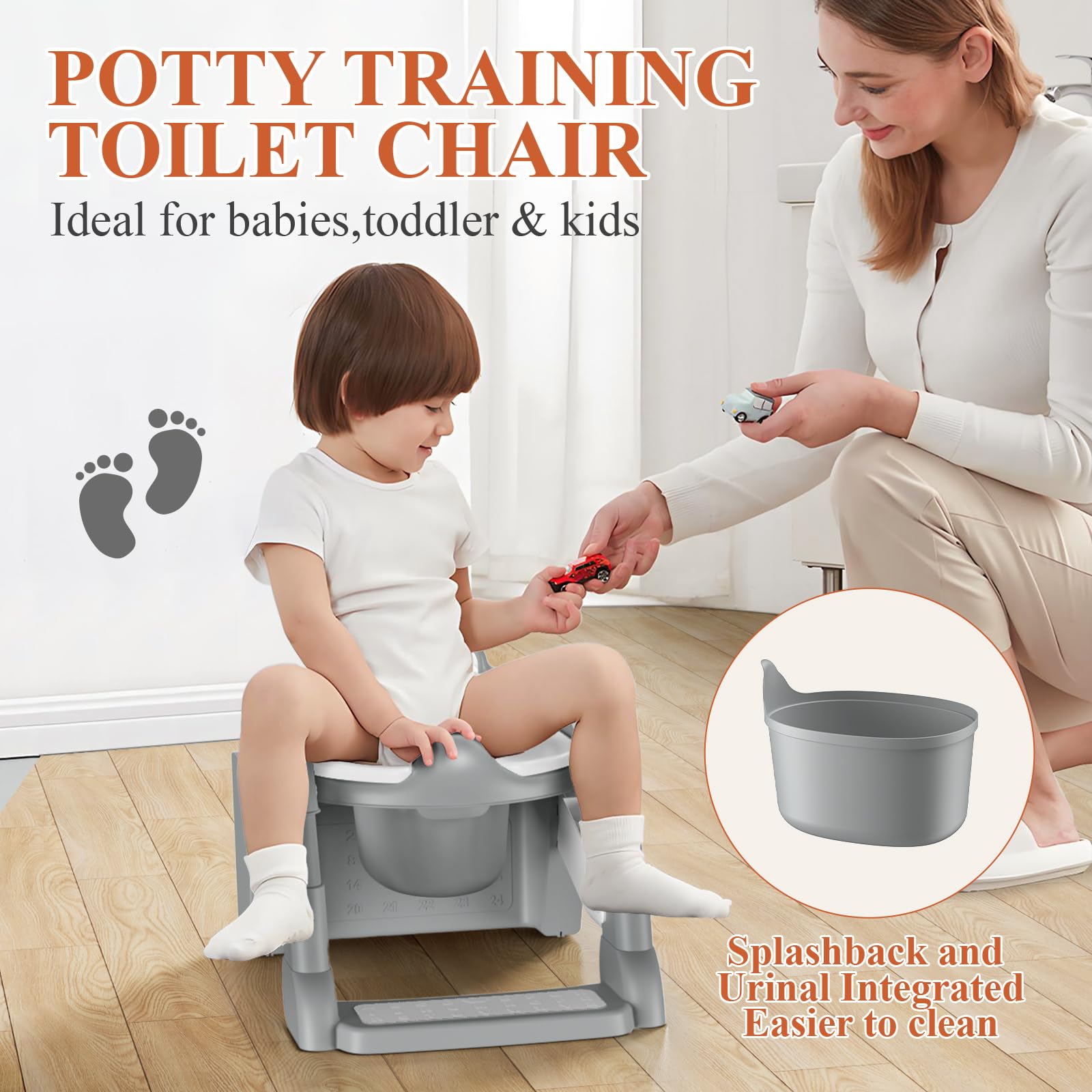 TuckInn Potty Seat soft cushion provides gentle comfort and skin protection.