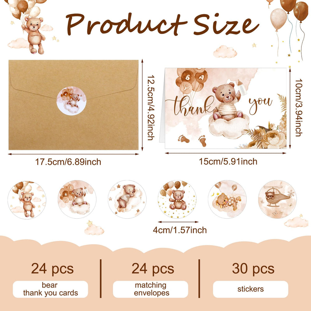 Tudomro bear card envelopes accompany the cards for neat, ready-to-send greetings