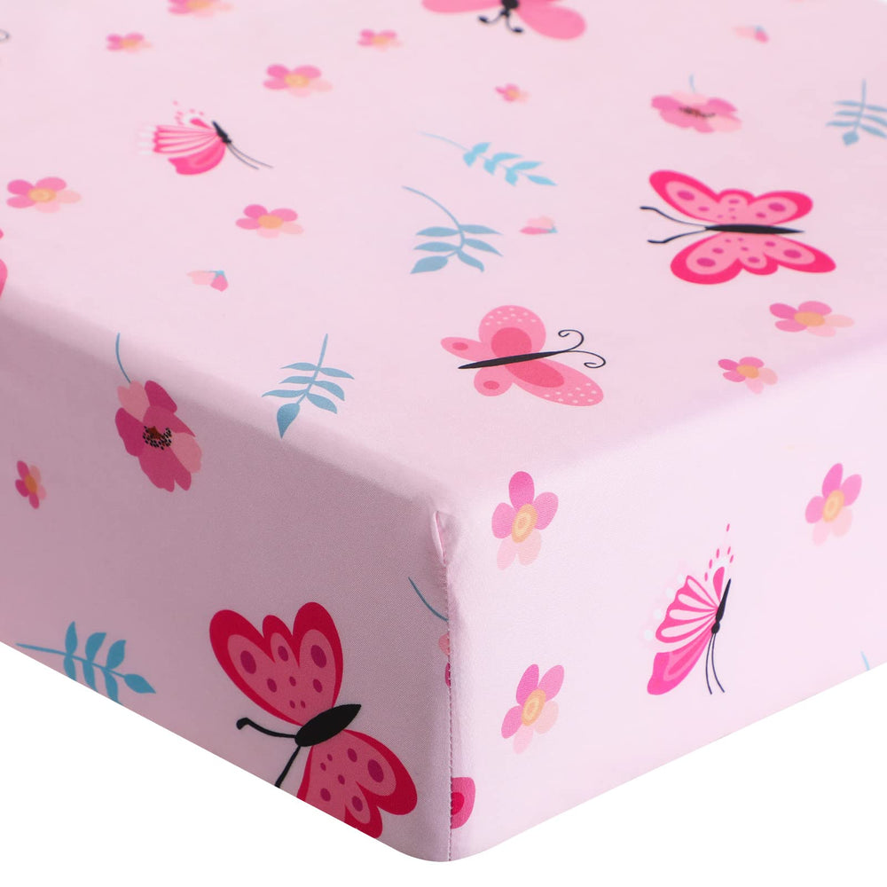 Tudomro crib skirt with 15 inch drop for tidy appearance