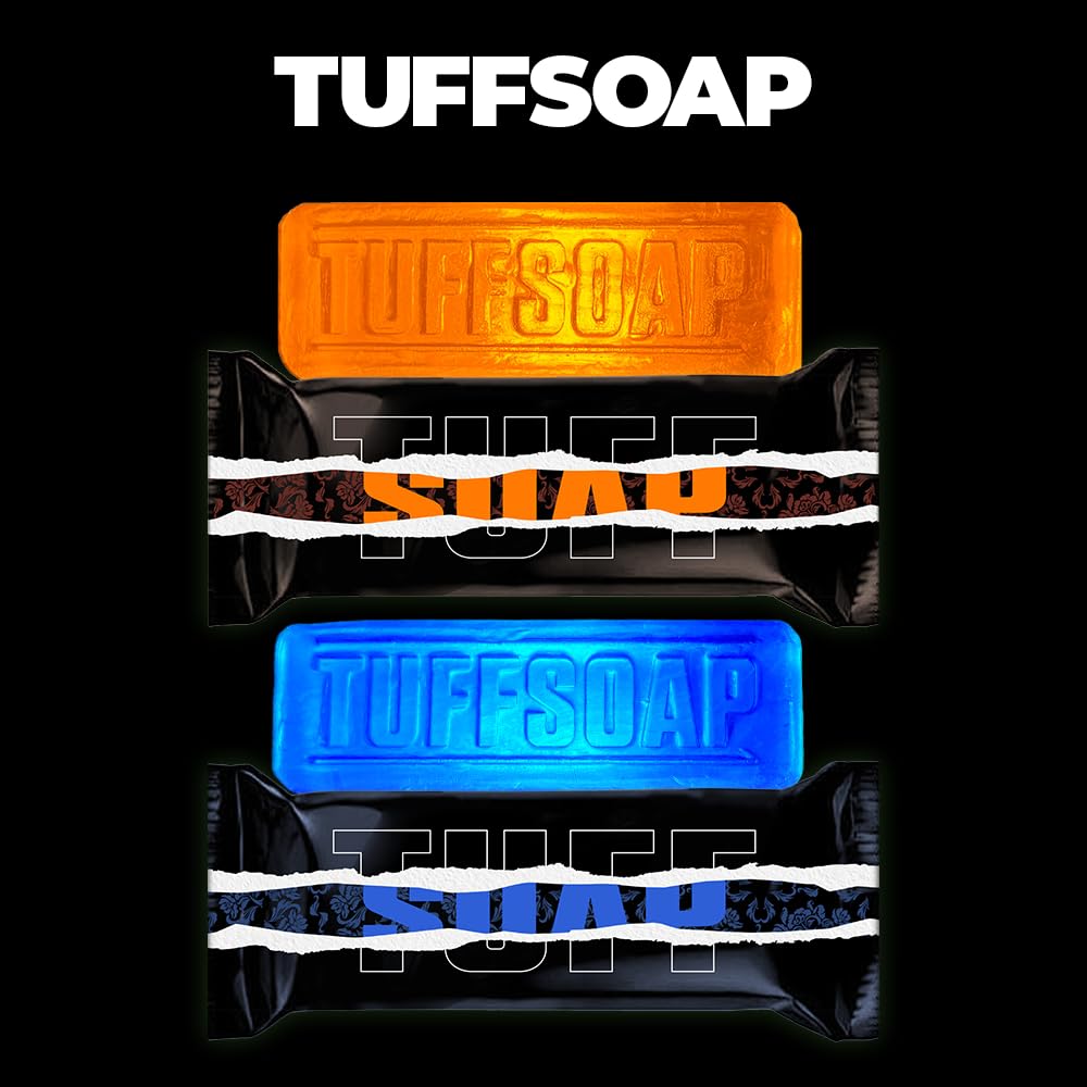 TUFFSOAP natural ingredients background highlights sulfate-free formulation
