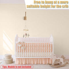 Tuiiopoli natural larch wood arm crib hanger supports secure, timeless nursery decor.
