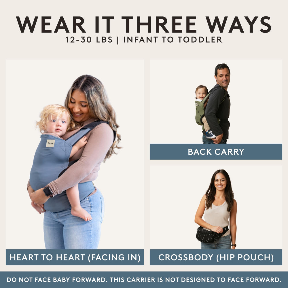 Tula Baby Lite adjustable shoulder straps for a comfortable shared fit.