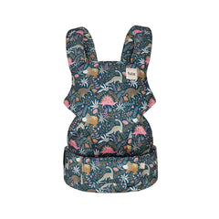 Tula Explore carrier in front-carry pose offering ergonomic support for parent and baby.