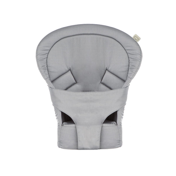 Tula infant insert supports newborns in front carry with head and neck support.