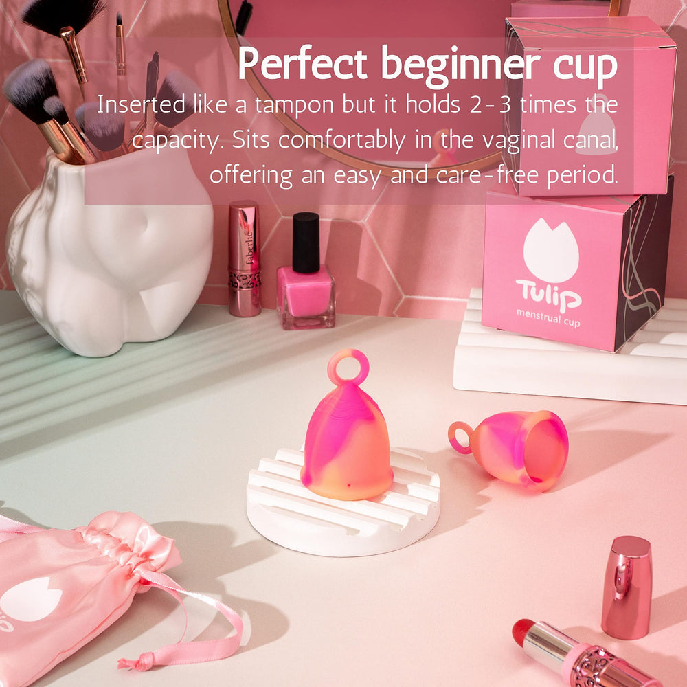 Tulip cup large capacity reduces the need for frequent changes during active days.