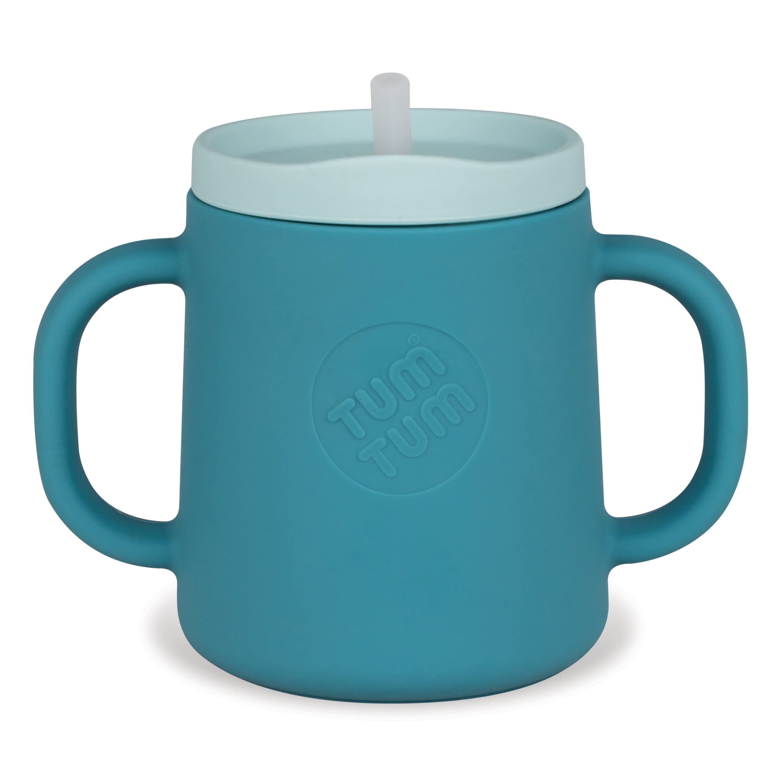 TUM TUM 3-Way Trainer Cup blue overview promotes stable, independent sipping