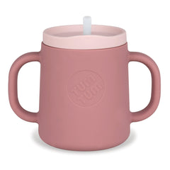 Tum TUM 3-way trainer cup pink free flow straw stage promotes early self feeding