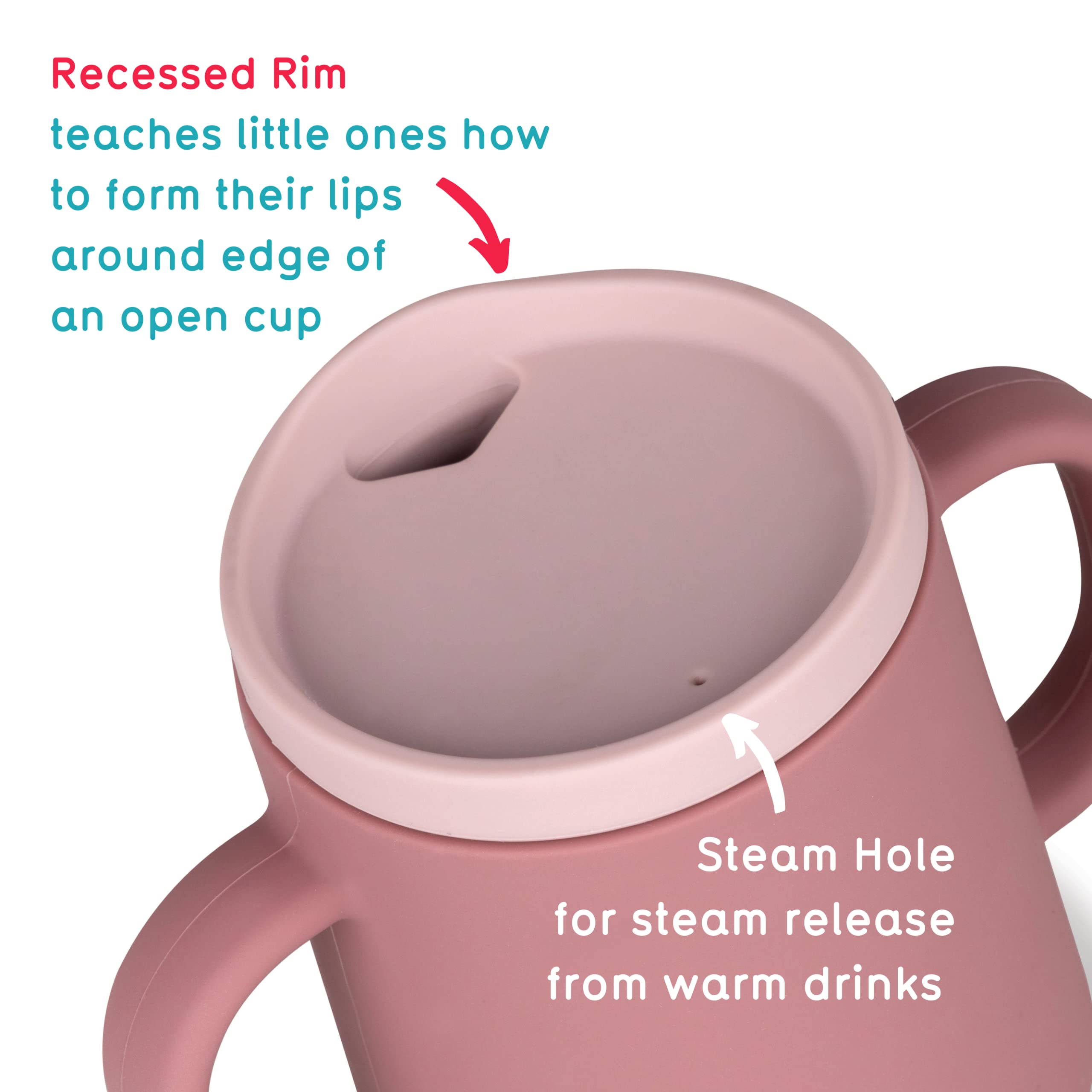 Tum TUM 3-way trainer cup pink open cup progression encourages independent drinking