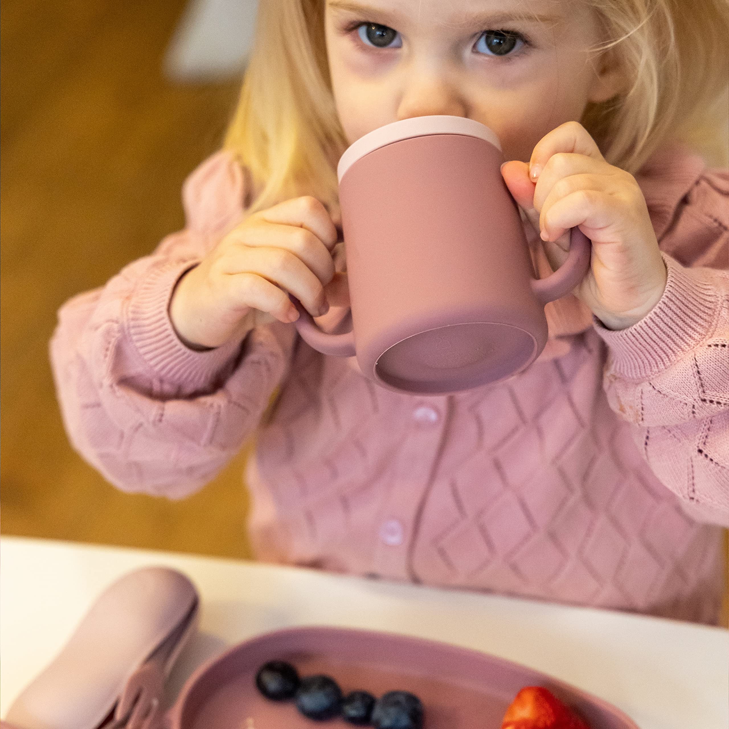 Tum TUM 3-way trainer cup pink two handles for easy grip by little hands