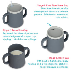 TUM TUM cup lid with free-flow design supports early practice