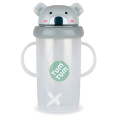 TUM TUM Tippy Up free-flow sippy cup with closed leak-proof lid for on-the-go use.