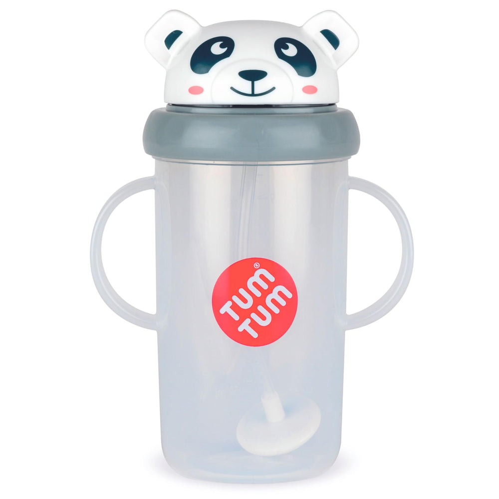 TUM TUM Tippy Up free-flow sippy cup demonstrates easy drinking for toddlers.