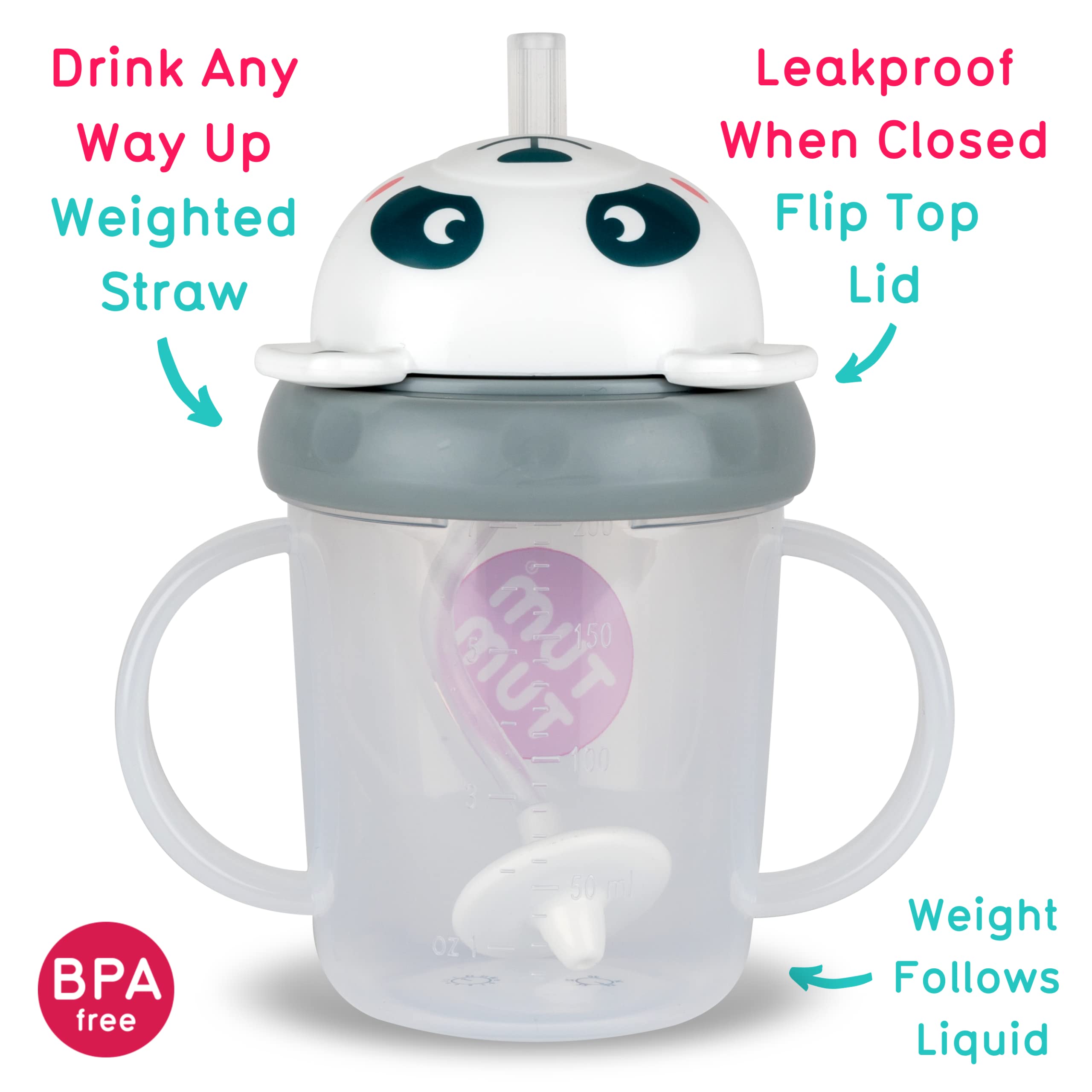 TUM TUM free-flow straw image highlight leak-proof flip-top lid.