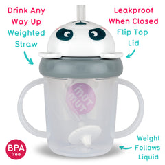 TUM TUM free-flow straw image highlight leak-proof flip-top lid.
