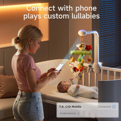 Tumama Kids crib mobile remote control enables easy adjustments from anywhere.