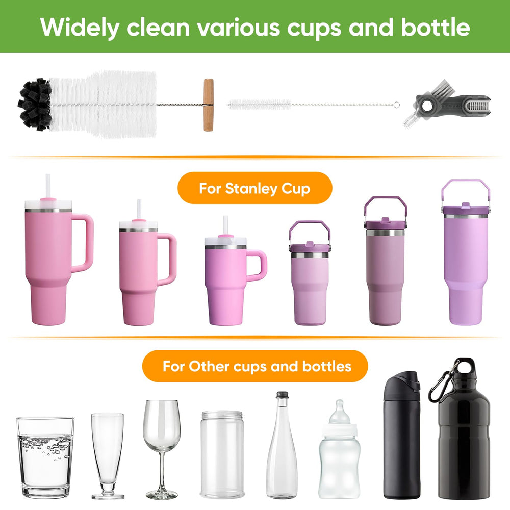 Tuniko durable bottle clean kit provides deep cleaning for bottles and mugs.