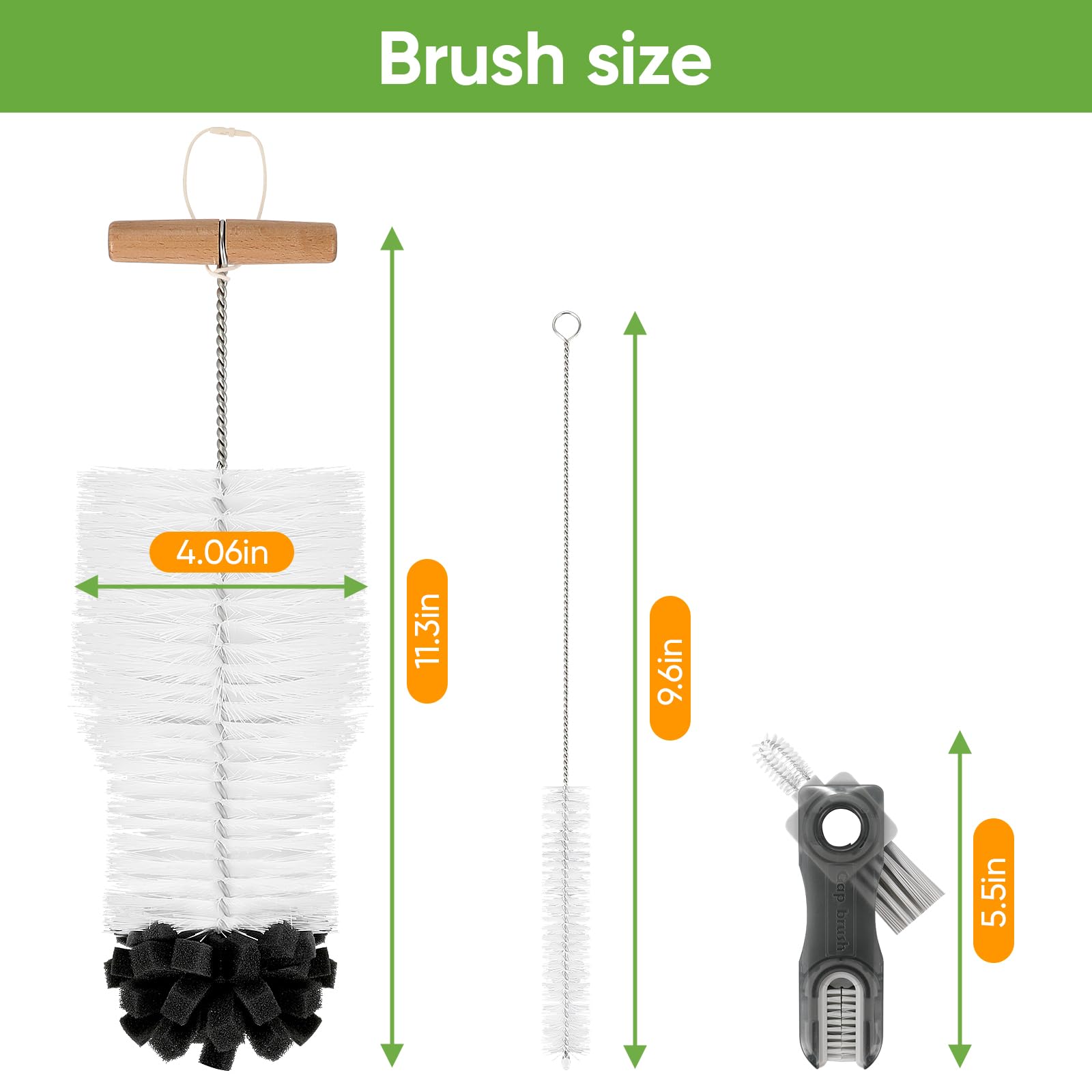 Tuniko multi-use bottle brush set simplifies routine cleaning tasks.