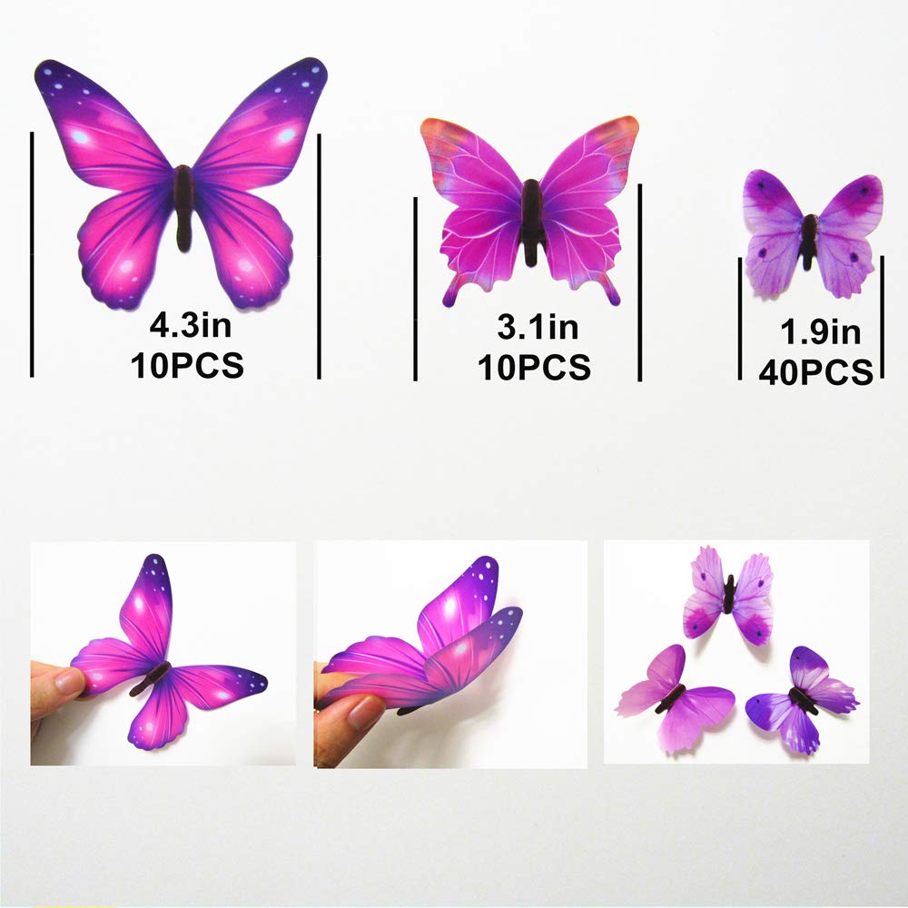 Tuosiwei butterfly wall decal on smooth surface demonstrates easy repositioning.