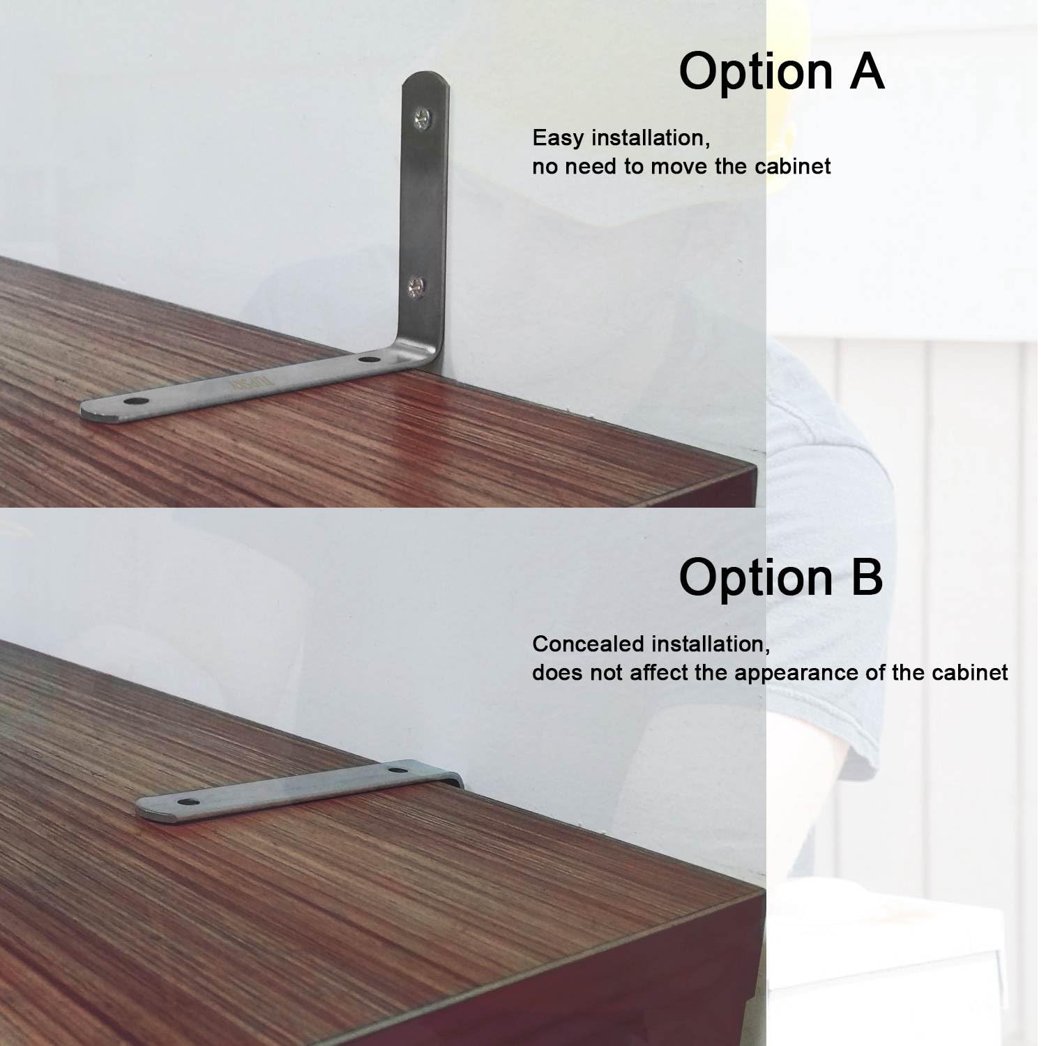 TUPSKY cabinet anti-tip kit discreet design blends with decor.