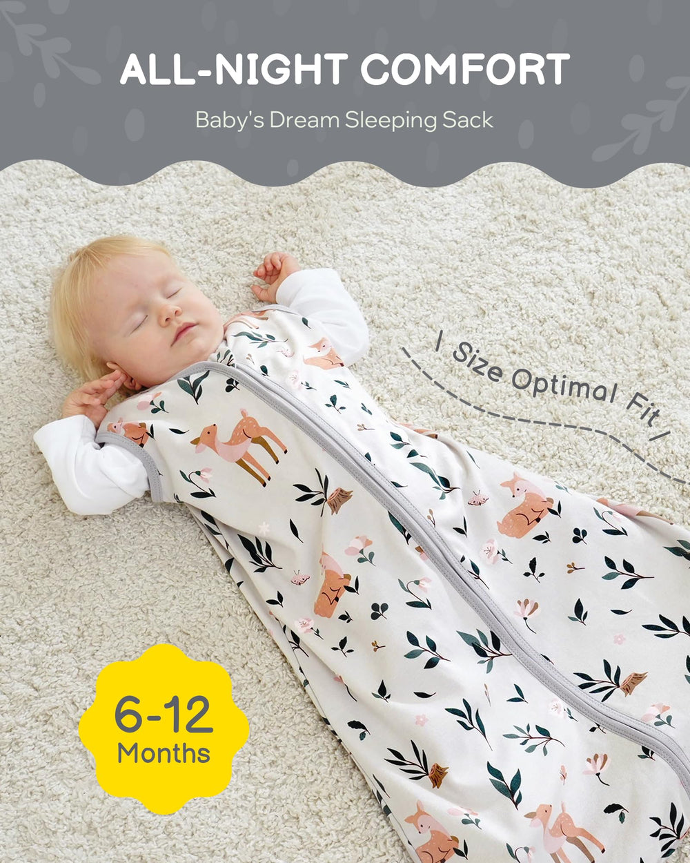 TurmeWu four sizes fit babies from 10 to 34 pounds for growing comfort
