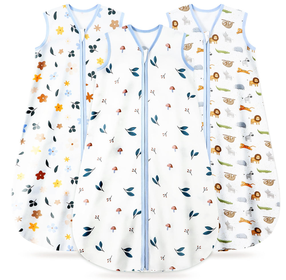 TURMEWU baby sleep sack fabric close-up shows breathable organic cotton for gentle skin comfort.