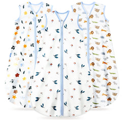 TURMEWU baby sleep sack fabric close-up shows breathable organic cotton for gentle skin comfort.