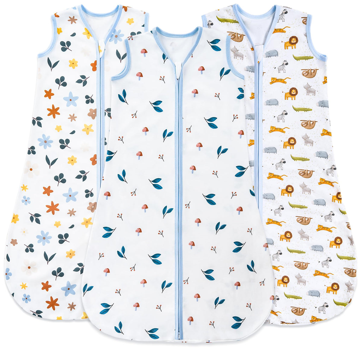 TurmeWU baby sleep sack overview showing lightweight warmth and breathable cotton.