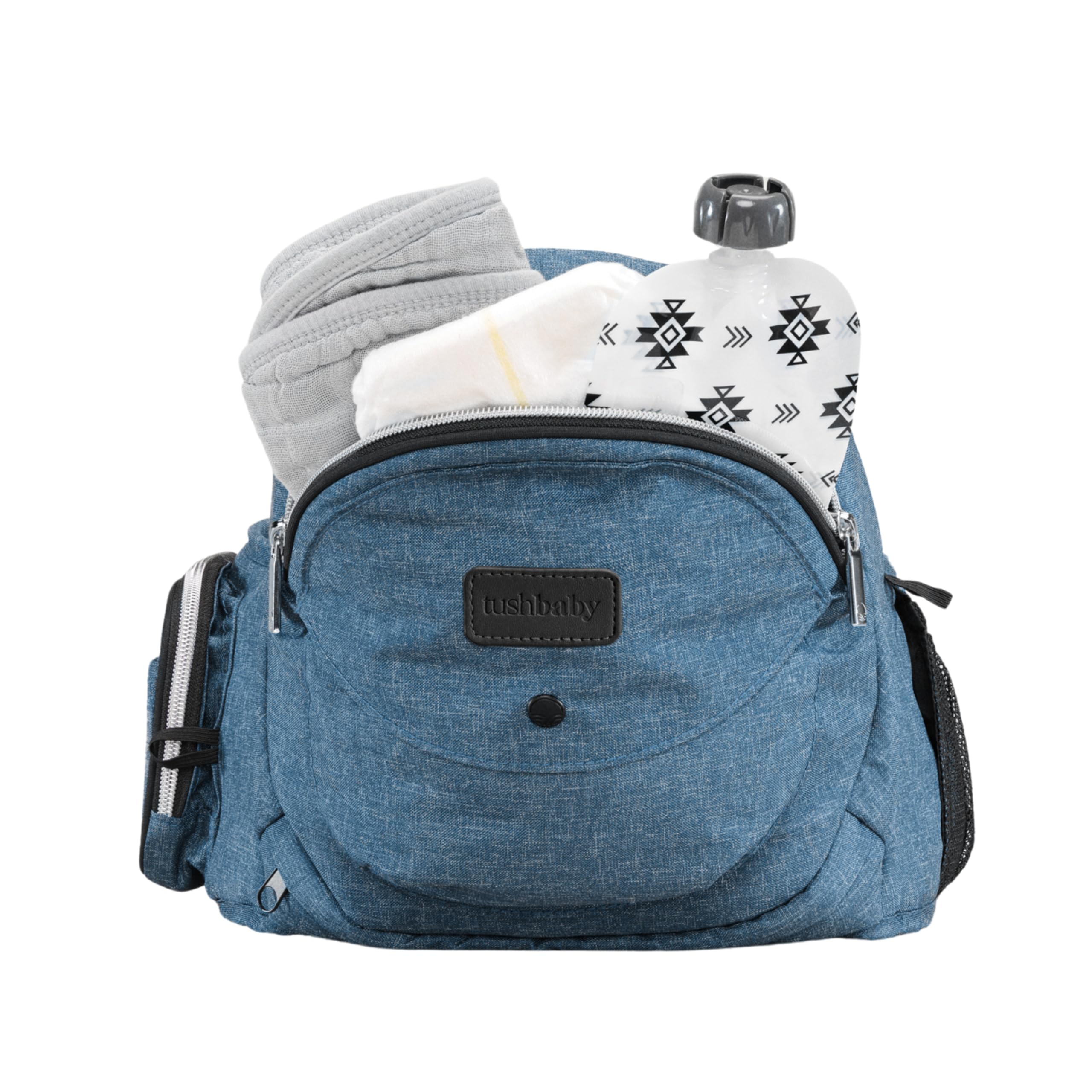 TushBaby padded waistband for all-day comfort