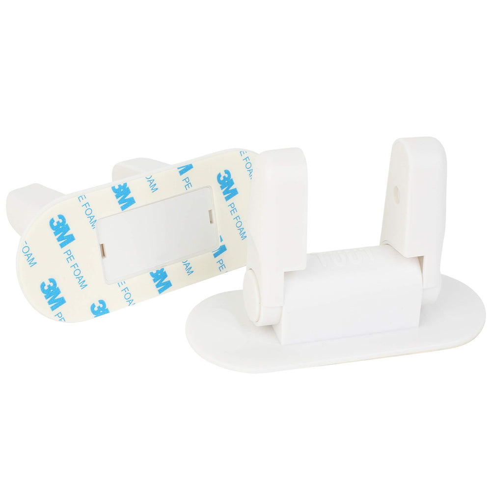 Tuut lever lock demonstrates damage-free adhesive for easy placement.