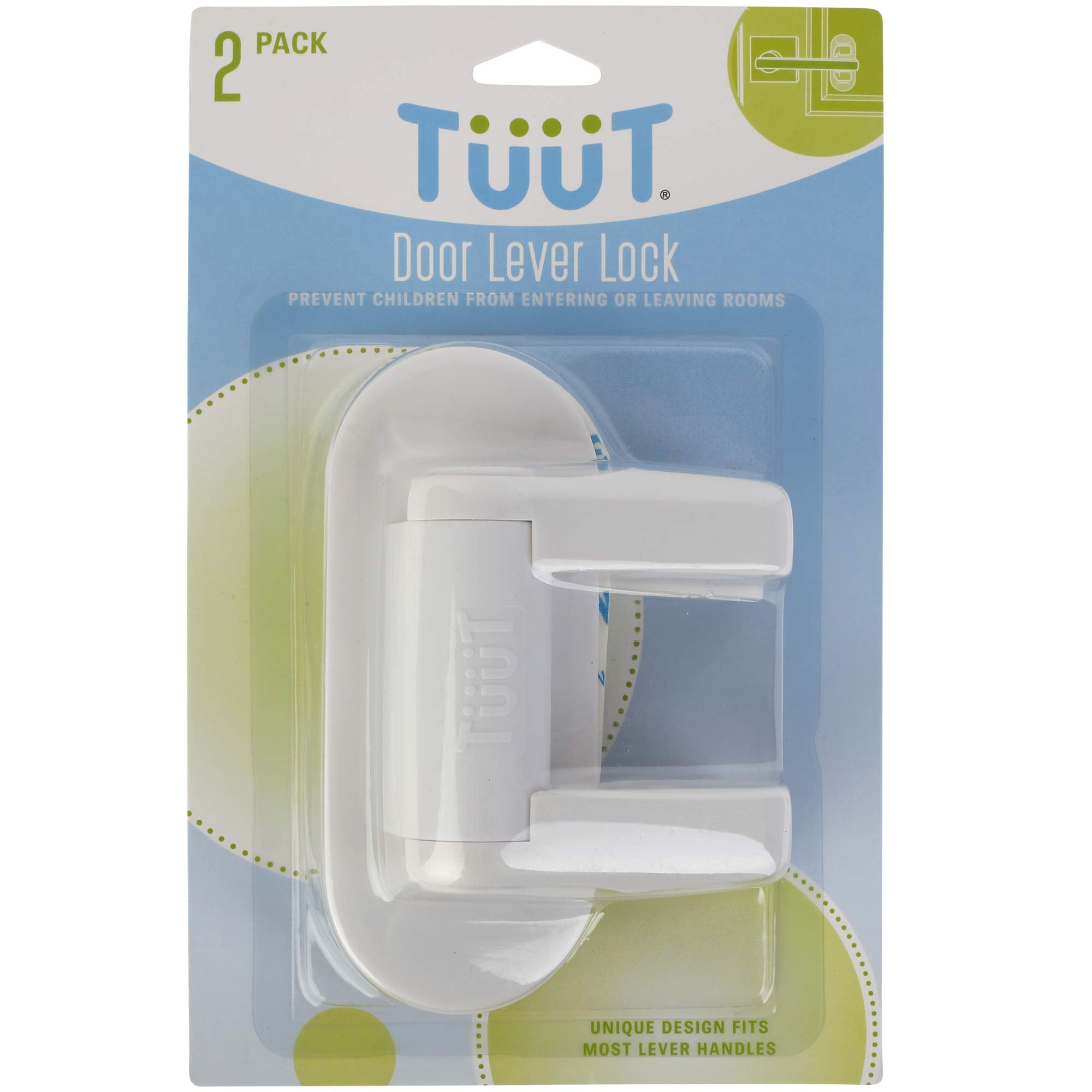 Tuut Door Lever Lock blends discreetly with home decor on a door.