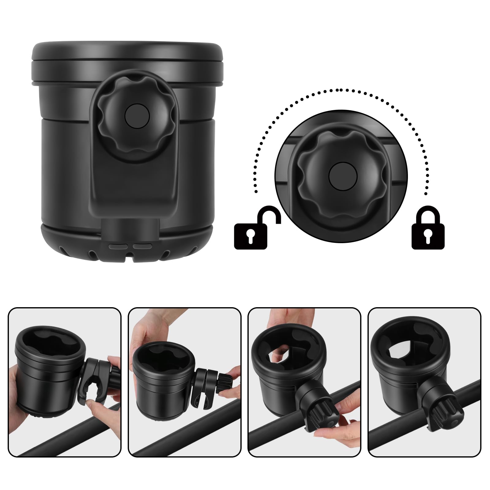 TUWEIPAIKE 360-degree rotation lets you reach drinks from any side.