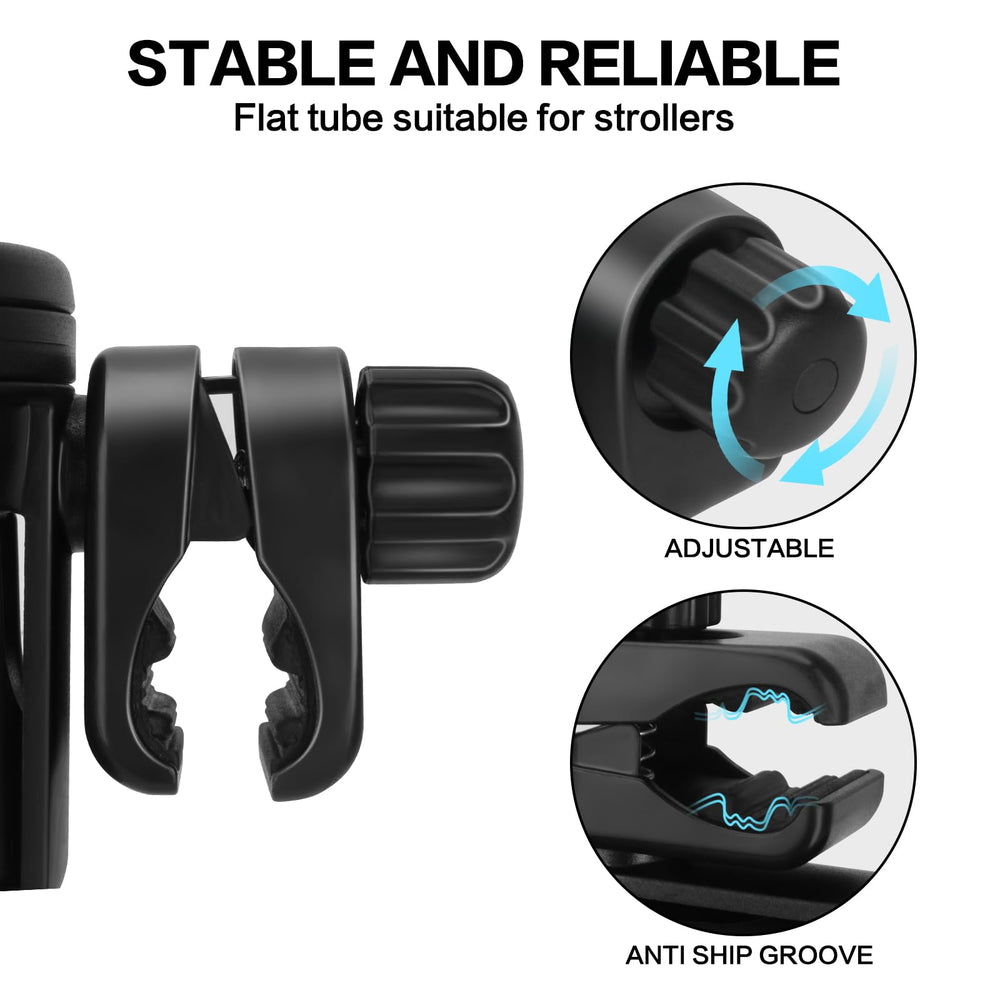 TUWEIPAIKE adjustable clamps fit poles from 0.55 to 1.4 inches for secure attachment.