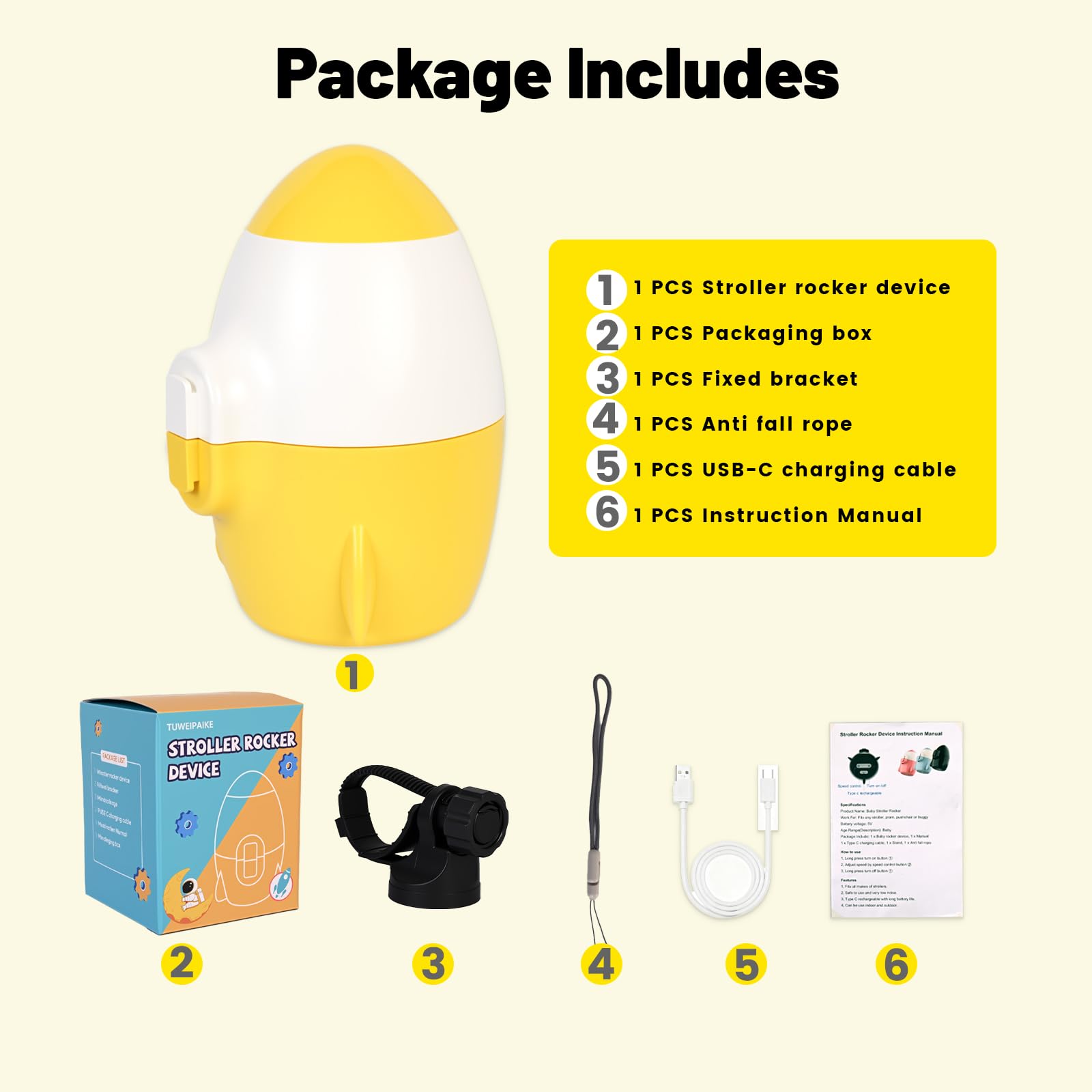 TUWEIPAIKE stroller compatibility supports pushchairs and prams for flexible use.