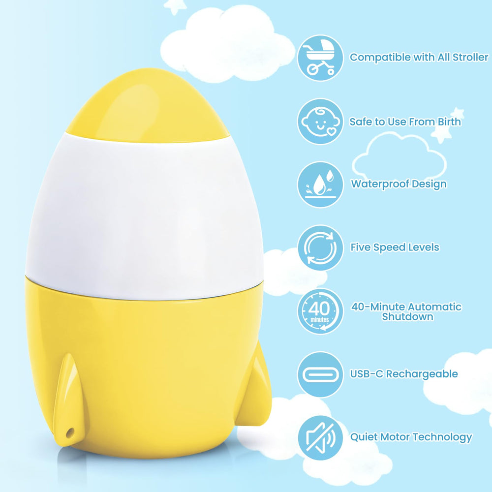 TUWEIPAIKE vibration patterns offer multiple soothing modes for strolls.