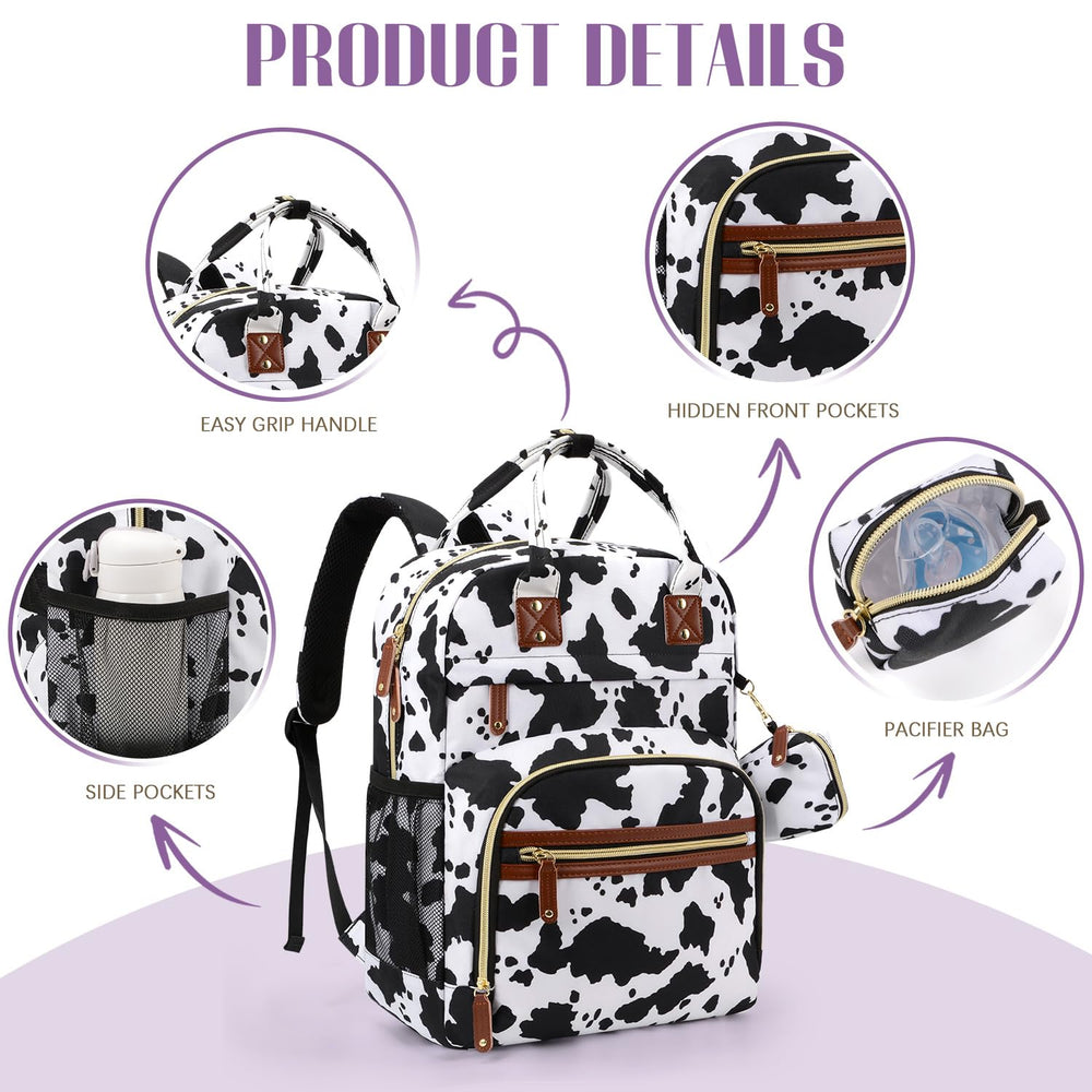 Tuwubi diaper bag with stroller straps for easy hands-free trips