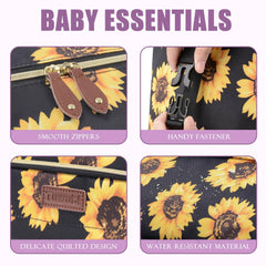 Tuwubi Diaper Bag Tote insulated bottle pockets keep bottles at ideal temperatures.