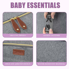 Tuwubi diaper bag tote detachable pacifier case maintains hygiene and reduces small-item clutter.