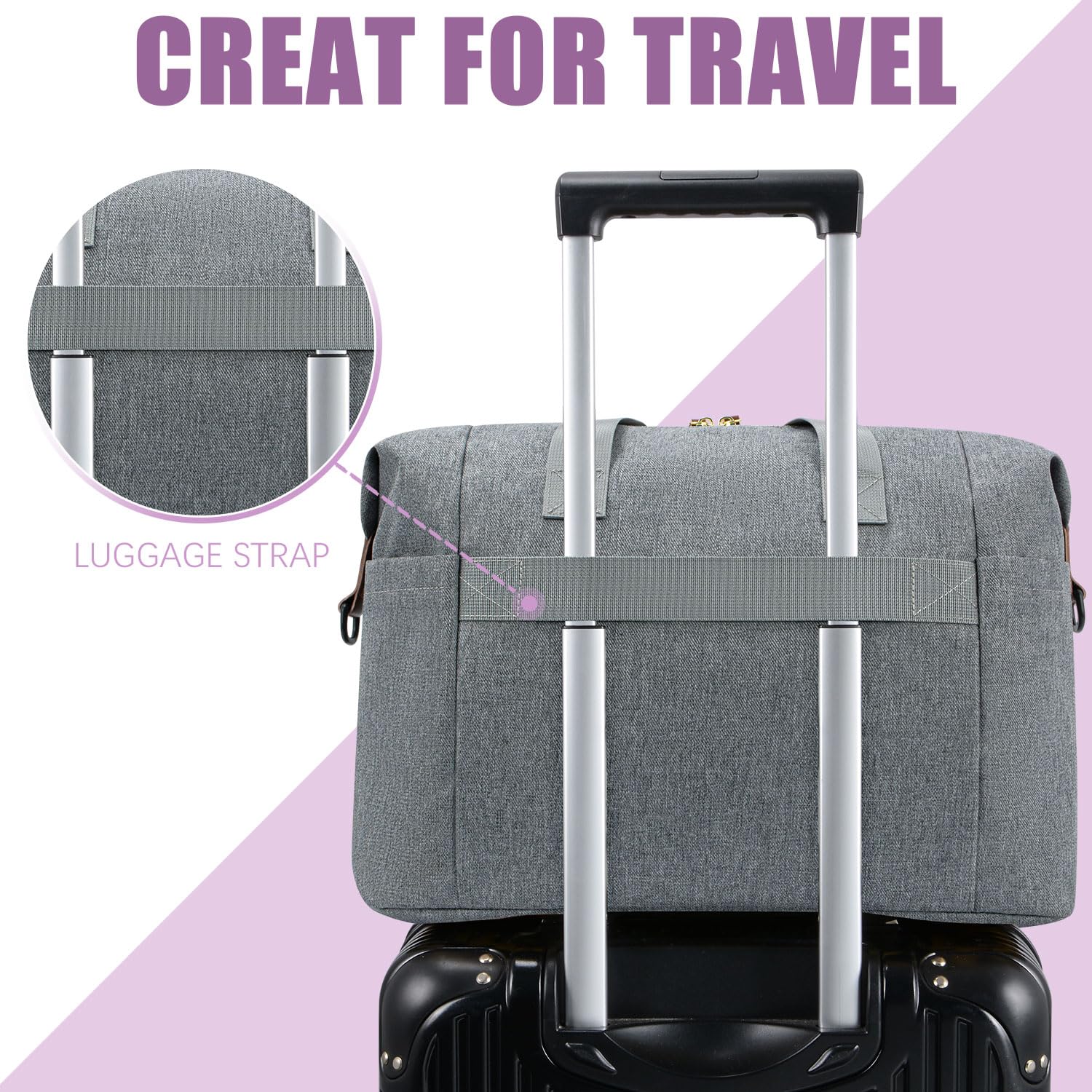 Tuwubi diaper bag tote travel sleeve enables smooth airport transitions.