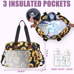 Tuwubi Diaper Bag Tote waterproof fabric protects contents in rain.