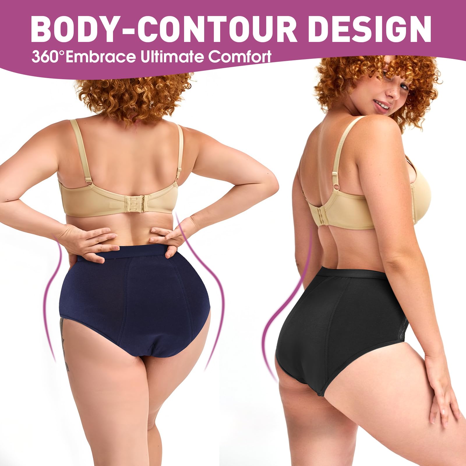 TUXIYA lace detailing adds stylish touch with leak protection