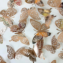 TVPHLLY rose gold wall decals on smooth surface enhancing nursery decor.
