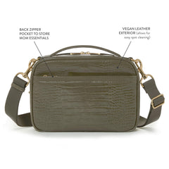 TWELVElittle Luxe Diaper Clutch Zip-Out Pouch stores creams neatly.