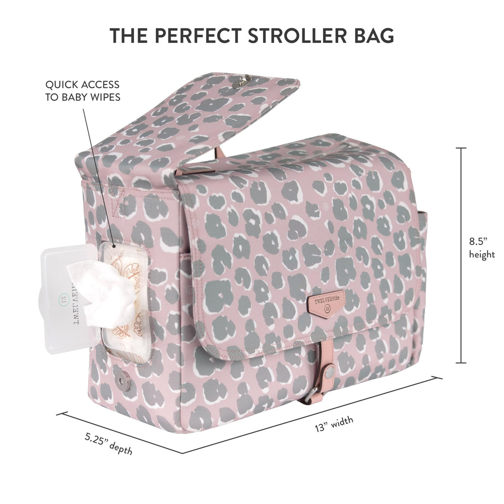 Front magnetic flap closure on TWELVElittle Stroller Caddy 3.0