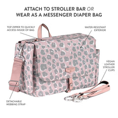 TWELVElittle Stroller Caddy 3.0 transformed into a messenger bag for easy carry