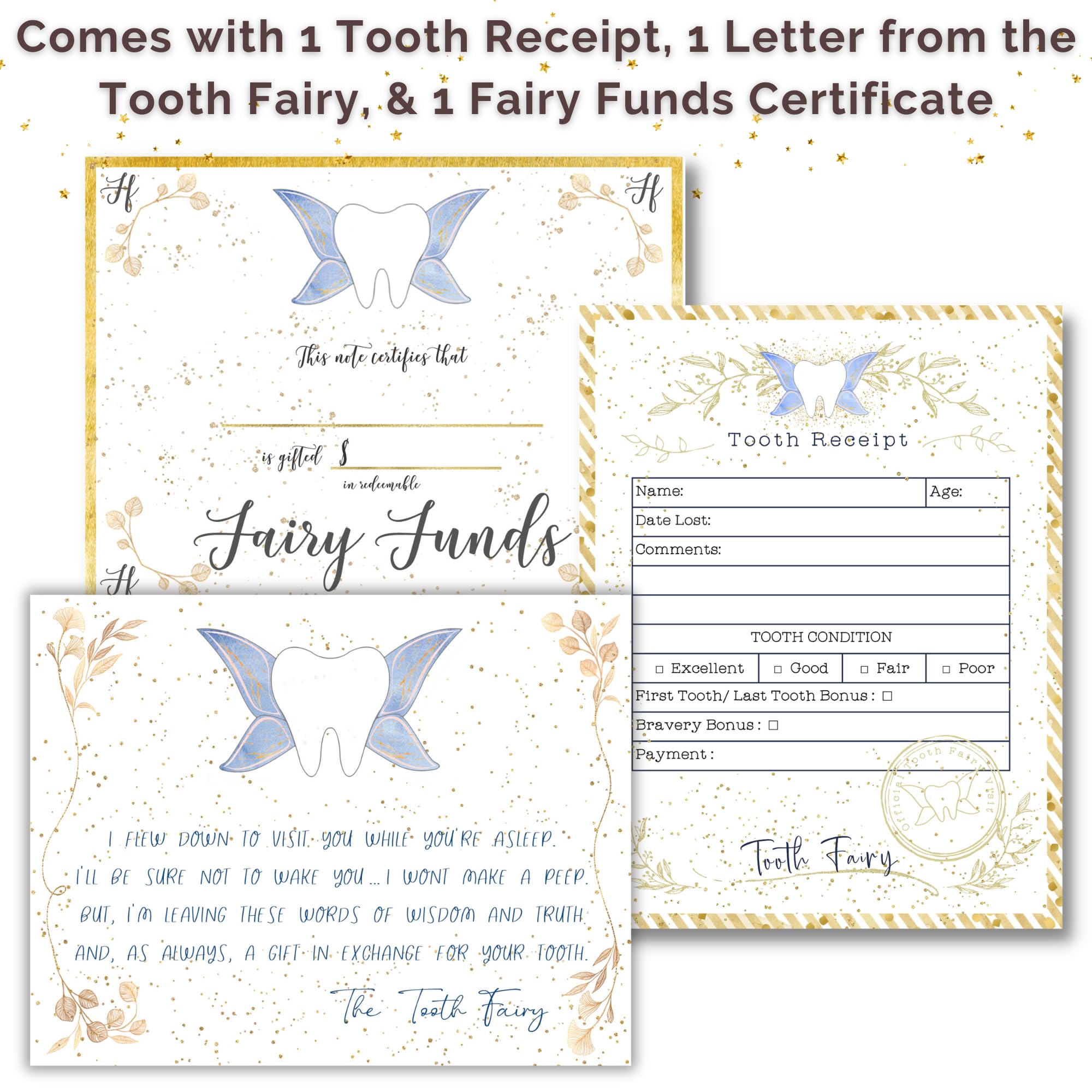 Twenty Moments Tooth Fairy Certificate Card highlights the fun reward moment.