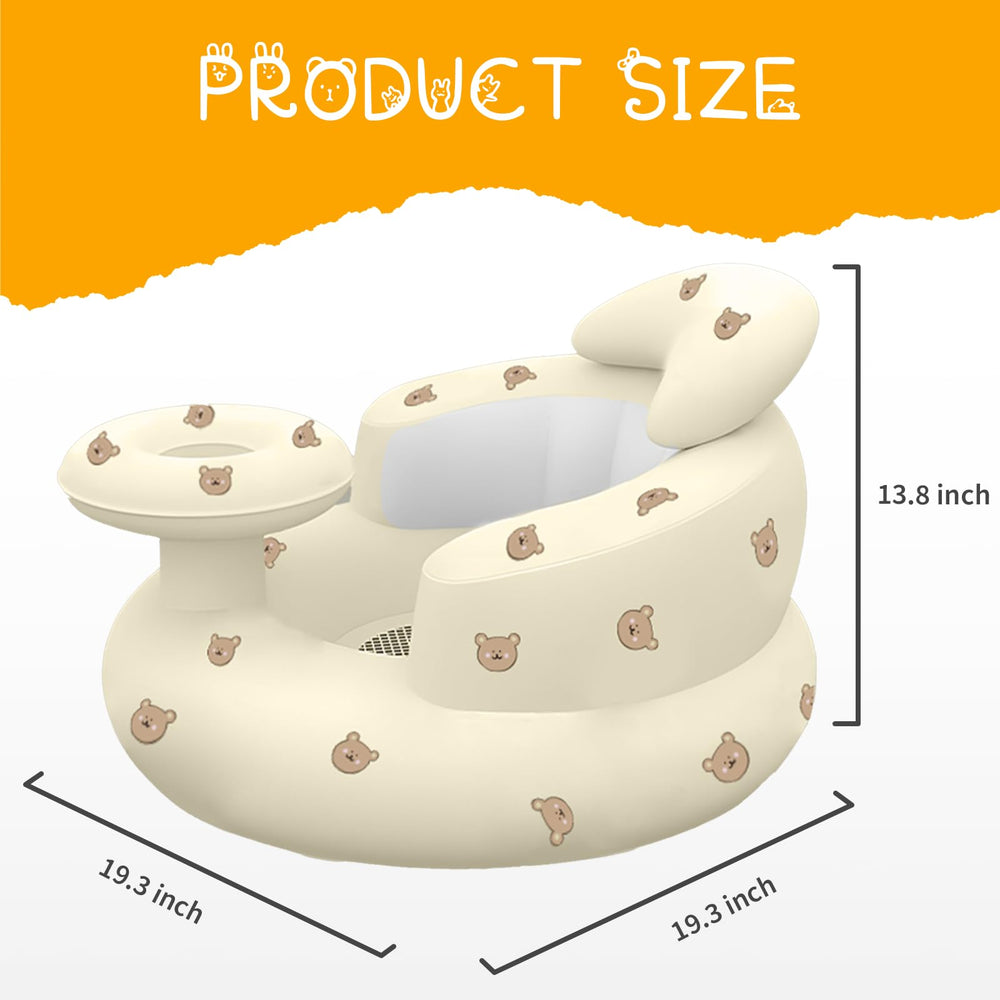 Twievo inflatable chair backrest provides gentle support for sitting up.